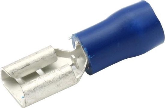 Female Spade Terminal 6.3mm – 100x Non-Insulated Crimp Connectors