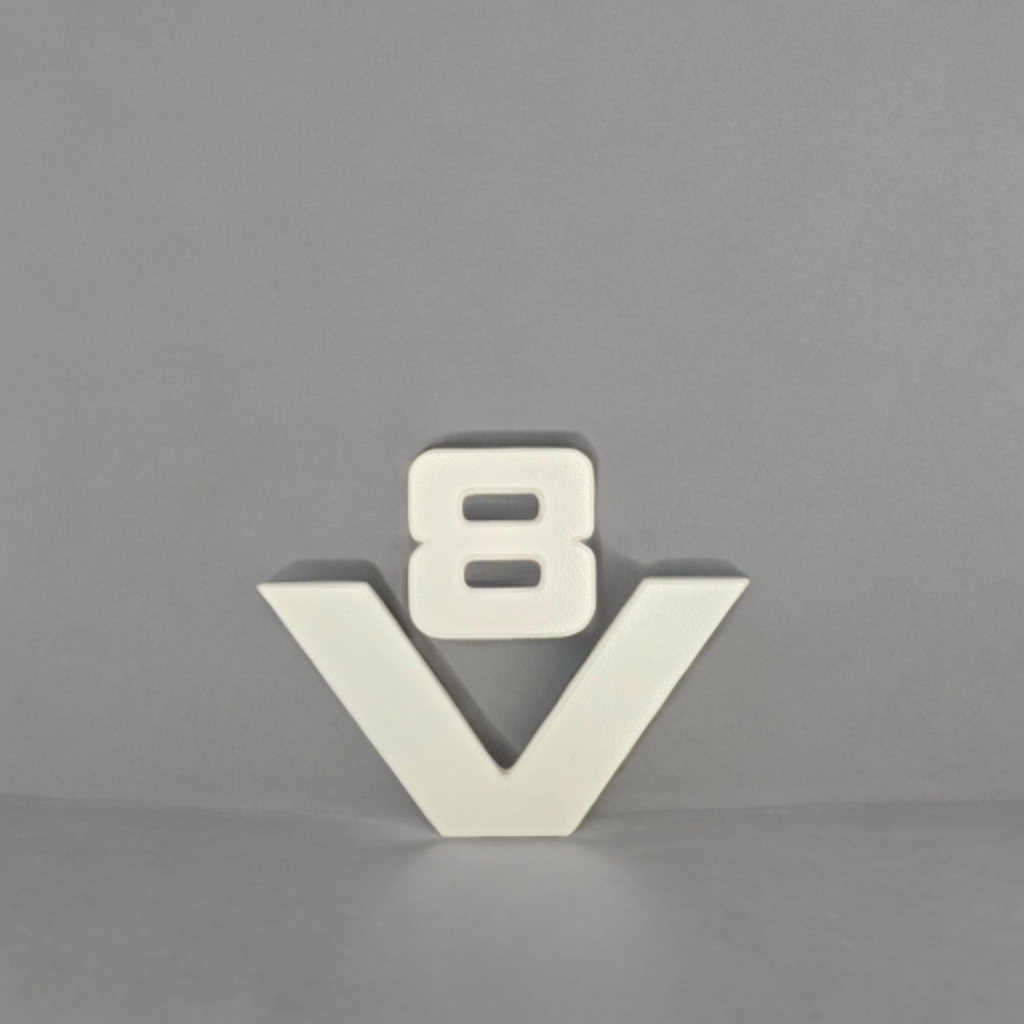 Old V8 Grille Emblem